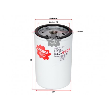فیلتر گازوئیل ساکورا برای غلطک مکانیکی مدل FC-5704
